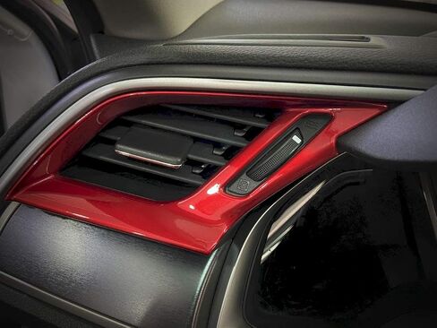 Car Accessories Fit for Honda 10th Gen Civic 2016-2021 Interior Console Dashboard Air Condition Outlet Vent Trim Cover Frame (Red) ABS 3 PCS in Saudi Arabia
