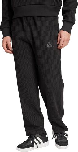adidas Men's All Szn Waffle-Knit Loose Open Hem Pants in Saudi Arabia