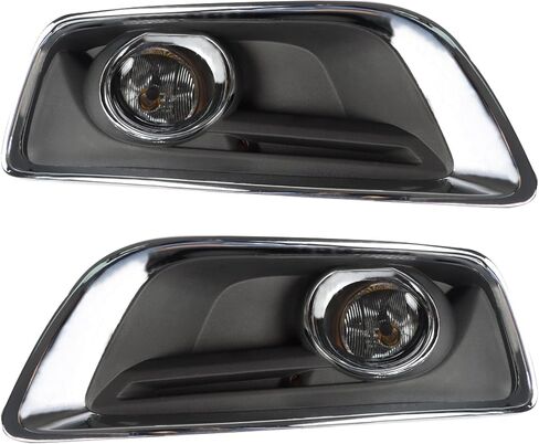 2Pcs Fog Lights Assembly Replacement for 2013-2015 Chevy Malibu with Bulbs + Bezels + Harness Switch Kit Driver & Passenger Side in Saudi Arabia