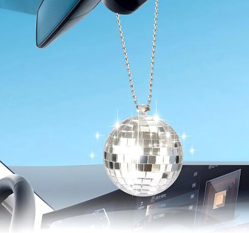 Gold Car Disco Ball Ornament - Small 2 Inches in Kuwait