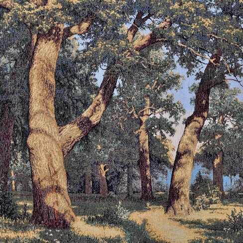 Vintage Forest Wall Tapestry Nature Scene - Peaceful Lakeside Reverie, Muted Green Aesthetic with Telescopic Rod & Tassels, Jacquard Woven Wall Tapestries for Bedroom/Living Room Decor Art (42"x27") in Saudi Arabia