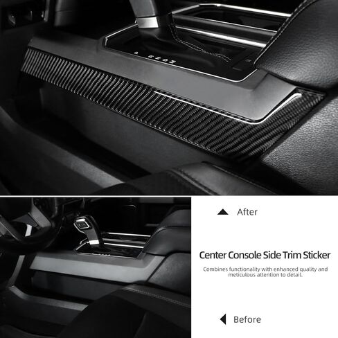 BETTERHUMZ Center Console Panel Side Trim Strips Stickers Compatible with Ford F150 Raptor 2015-2020 Carbon Fiber Cover Decor Sticker Car Interior Molding Accessories (Red) in Saudi Arabia