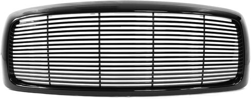 مصبغة متوافقة مع 2002-2005 دودج رام 1500 2003-2005 دودج رام 2500 3500 ، Z ABS ABS Black Front Hood Grill بواسطة Ikon Motorsports in Saudi Arabia