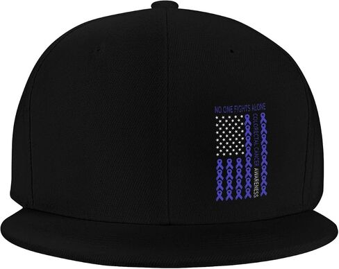 AME Flag Fight Colorectal Cancer Awareness Adult Adjustable Outdoor Sports Trucker Hats Stylish Baseball Cap0 Black in Saudi Arabia