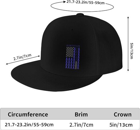 AME Flag Fight Colorectal Cancer Awareness Adult Adjustable Outdoor Sports Trucker Hats Stylish Baseball Cap0 Black in Saudi Arabia