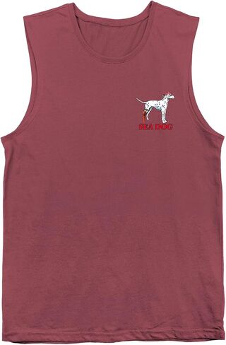 SEA DOG American Strong Patriotic Vintage Graphic Tank Top, Garment Dyed 100% Ringspun Cotton, Relaxed Fit, Printed in USA in Saudi Arabia