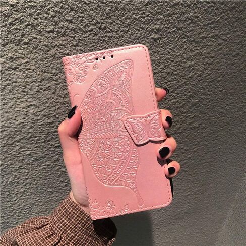 Case for iPhone 16 Pro Max Wallet Case for Women, Leather Flip Phone Case with Kickstand Magnetic and Card Holder Protective Case Cover for iPhone 16 Pro Max 6.9 inch Butterfly Blue SD in Saudi Arabia