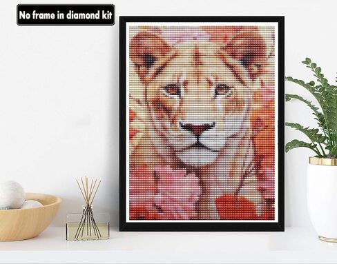 VAIIEYO 5D DIY Diamond Art Kits for Adults Leopard, Diamond Painting Animal, Diamond Art Full Drill Round Rhinestone Craft Canvas for Home Wall Decor Gift 12x16 inch-69 in Kuwait