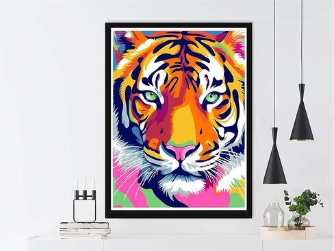 VAIIEYO 5D DIY Diamond Art Kits for Adults Leopard, Diamond Painting Animal, Diamond Art Full Drill Round Rhinestone Craft Canvas for Home Wall Decor Gift 12x16 inch-69 in Kuwait