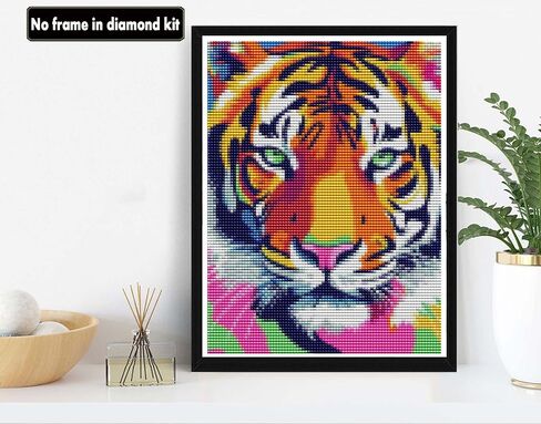 VAIIEYO 5D DIY Diamond Art Kits for Adults Leopard, Diamond Painting Animal, Diamond Art Full Drill Round Rhinestone Craft Canvas for Home Wall Decor Gift 12x16 inch-69 in Kuwait