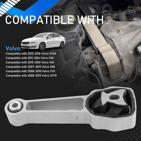 Engine Motor Mount Compatible with 2010-2016 Volvo XC60 S60 V60 2008-2015 Volvo XC70 V70 2007-2015 Volvo S80 Bracket Engine Torque Rod Heavy Duty Replaces 30680474 in Saudi Arabia