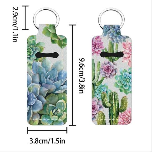 FREEBLOSS Chapstick Holder Keychain Lip Balm Holder Keychain with Pattern1 in Saudi Arabia