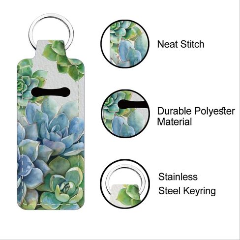 FREEBLOSS Chapstick Holder Keychain Lip Balm Holder Keychain with Pattern1 in Saudi Arabia