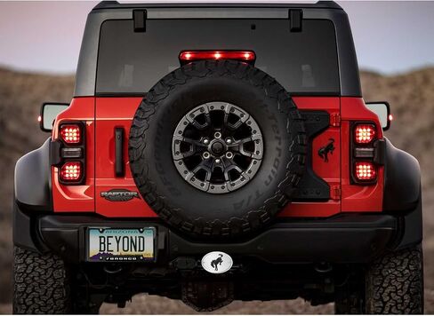 for Ford New Bronco 3D Chrome Logo on Black Oval Billet Aluminum 2 inch Tow Hitch Cover in Kuwait