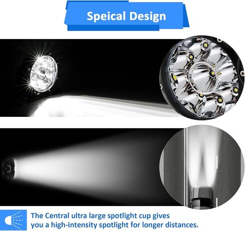 Wsays 5 بوصة LED LED LED FLODS Round Road Road Lights مع مفتاح SPOT Light Rocker وأسلاك الأسلاك FUSE RELAY KIT تناسب الالتقاطات والشاحنات وسيارات الدفع الرباعي و UTVs و ATV in Saudi Arabia