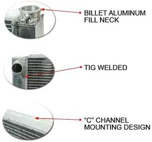 Aluminum Performance Racing Radiator Fits Chevy 31" 2 Row Triple Pass Universal in Saudi Arabia