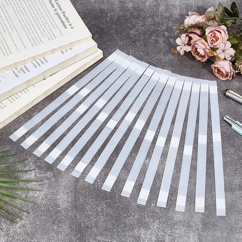 BENECREAT 50pcs 11.34 Inch Self-Adhesive Glue Strips, 0.24 Inch Wide Hot Melt Resin Strips for Book Binding Repair Hot Melt Binding Machine, 1.5mm Thick in Saudi Arabia