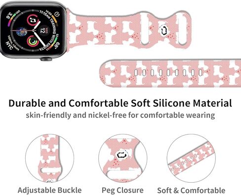 متوافق مع Iwatch Band 38mm 40mm 41mm 42mm 44mm 45mm 49mm for Women Girl ، حزام بديل لطيف لصالح Iwatch SE Series 9 8 7 6 5 4 3 2 1 Ultra (Dain) in Kuwait