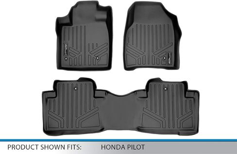 SMARTLINER Custom Fit Floor Mats 2 Row Liner Set for 2009-2015 Honda Pilot in Saudi Arabia