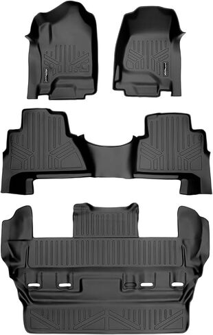 MAXLINER All Weather Custom Fit 3 Row Floor Mat Liner Set Compatible with 2015-2020 Cadillac Escalade in Saudi Arabia