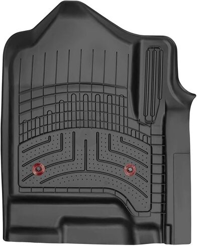 WeatherTech FloorLiner HP Custom Fit Floor Mats for Sierra 1500, Sierra, Sierra 2500HD/3500HD, Silverado, Silverado 1500, Silverado 2500HD/3500HD - 1st & 2nd Row (44066-1-9IM), Black in Saudi Arabia