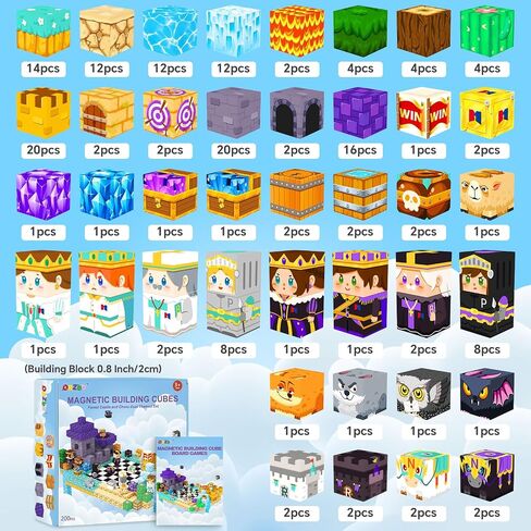 Magnetic Blocks Kids Games Building Toys for 3 4 5 6 7 8 9 10 11 12 Year Old Boys Girls, Magnetic Tiles Cubes STEM Sensory Toys for Toddler Travel Party Christmas Birthday Gifts in Saudi Arabia