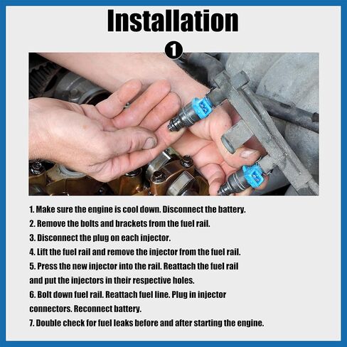 Fuel Injector - Car Inner Engnie Fuel Injectors - for Ford F-150 2004-2008 Metal Black - 1 Pc Item Replacement in Saudi Arabia