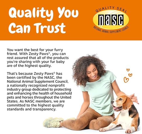Zesty Paws Mobility Bites Joint Supplement for Dogs - Soft Chews with Glucosamine for Dogs, Chondroitin, & MSM + Vitamins C and E - Hemp - Chicken - 90ct in Saudi Arabia