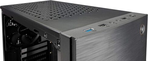initiox ، علبة ATX للكمبيوتر الشخصي ، مروحة جانبية 12 سم ، اللوحة الأمامية الألومنيوم المصقولة ، البرج الأوسط ، نظام إدارة الكابلات الداخلي ، USB 3.0 ، أسود in Kuwait