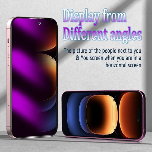 Slanku [2 Pack for iPhone 16 Pro Max Privacy Screen Protector, [4 Way 360°] Anti-Spy, Full Coverage, Private Tempered Glass, Zero Bubble, Case Friendly in Saudi Arabia