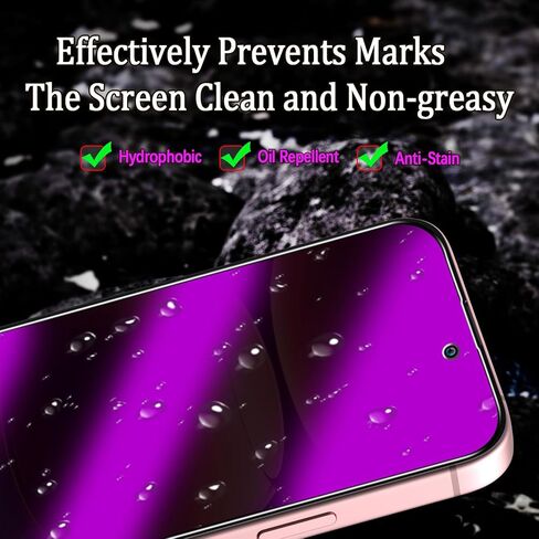 Slanku [2 Pack for iPhone 16 Pro Max Privacy Screen Protector, [4 Way 360°] Anti-Spy, Full Coverage, Private Tempered Glass, Zero Bubble, Case Friendly in Saudi Arabia
