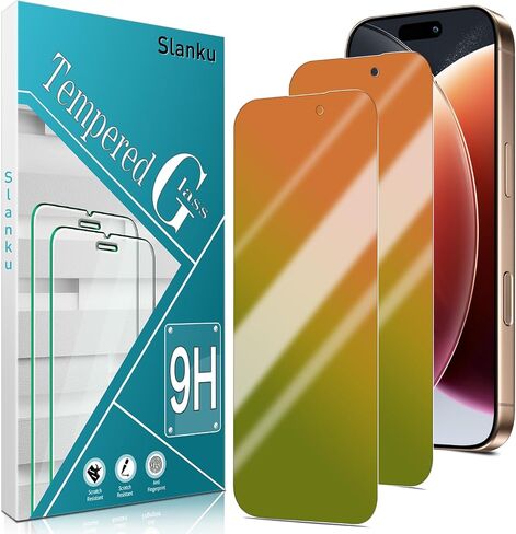 Slanku [2 Pack for iPhone 16 Pro Max Privacy Screen Protector, [4 Way 360°] Anti-Spy, Full Coverage, Private Tempered Glass, Zero Bubble, Case Friendly in Saudi Arabia