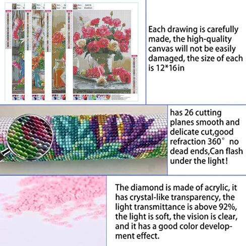 EWJRNSF 6 Pack 5D Diamond Painting Kits for Adults, Landscape Diamond Arts Kits Diamond Art Sets,Gem Painting by Number Kits for Adults Beginners Home Wall Decor 11.8x15.7 Inches in Kuwait