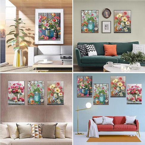 EWJRNSF 6 Pack 5D Diamond Painting Kits for Adults, Landscape Diamond Arts Kits Diamond Art Sets,Gem Painting by Number Kits for Adults Beginners Home Wall Decor 11.8x15.7 Inches in Kuwait