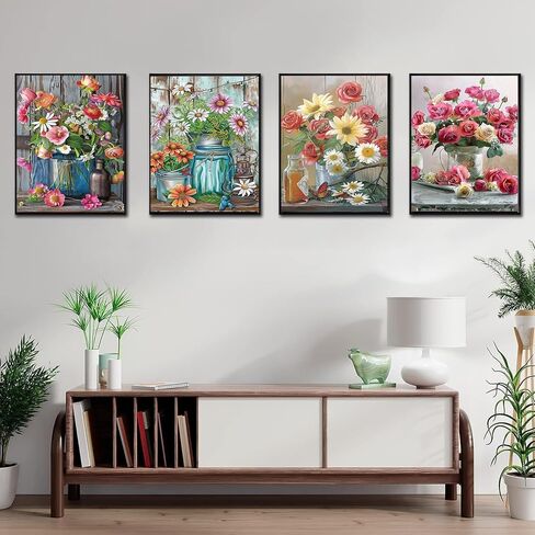 EWJRNSF 6 Pack 5D Diamond Painting Kits for Adults, Landscape Diamond Arts Kits Diamond Art Sets,Gem Painting by Number Kits for Adults Beginners Home Wall Decor 11.8x15.7 Inches in Kuwait