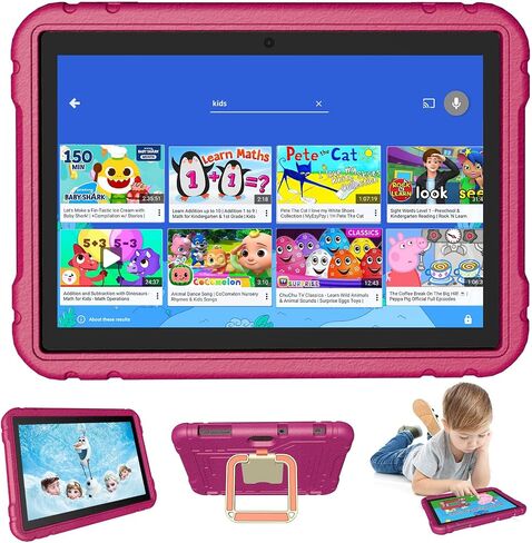 Tablet for Kids, 10 Inch Android Tablet, 4GB 64GB, Octa-core CPU,WiFi, 8000mAh,1280 * 800 HD Display, Kids Content, Parental Control, Children Ages 3-12 Purple in Saudi Arabia
