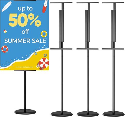 Adjustable Heavy Duty Poster Stand for Display - Floor Standing Poster Sign Stand Metal with 180° Angle Rotation, Great for Events, Advertising, and Direction Board & Foam Poster in Saudi Arabia