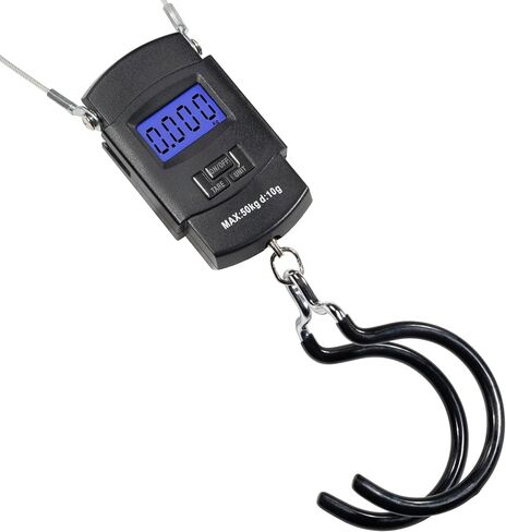CyclingDeal Backlit LCD Display Digital Bike Scale - Electronic Balance with Double Hanging Hook - Measures in kg, lbs, jin, oz - More Stable & Accurate in Saudi Arabia