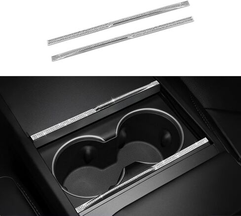 Yhcdsea bling Rhinestone crystal crystal sticks for Tesla Model 3 y (إطار مرآة الرؤية الخلفية الداخلية) in Kuwait