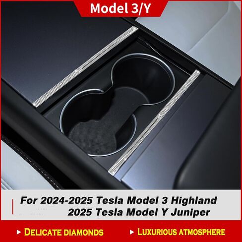 Yhcdsea bling Rhinestone crystal crystal sticks for Tesla Model 3 y (إطار مرآة الرؤية الخلفية الداخلية) in Kuwait