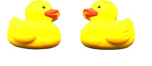 Pair Custom Rubber Duck Emblem 3D Sticker Decals Badge Compatible with Jeep Wrangler Gladiator University Truck Car Motorcycle New (Black) in Kuwait