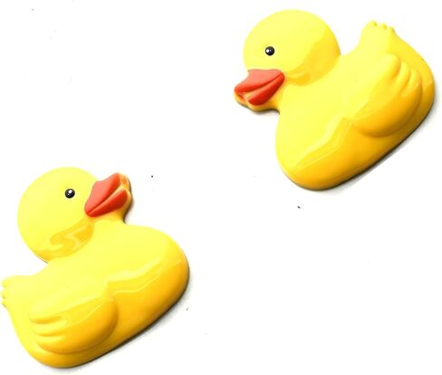 Pair Custom Rubber Duck Emblem 3D Sticker Decals Badge Compatible with Jeep Wrangler Gladiator University Truck Car Motorcycle New (Black) in Kuwait