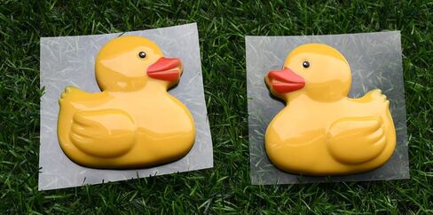 Pair Custom Rubber Duck Emblem 3D Sticker Decals Badge Compatible with Jeep Wrangler Gladiator University Truck Car Motorcycle New (Black) in Kuwait
