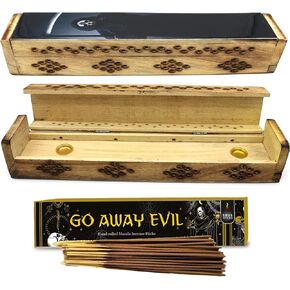الروح العصي المصنوعة يدويًا مصنوعة من الحرق الخشبي الحارق مع التخزين ، ويشمل Got Away Evil Seense Sticks (أشعة الشمس والقمر الوردي) in Kuwait