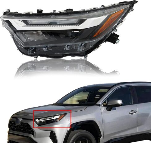 munirater Headlight Assembly Replacement for 2023 RAV4 Headlamp with Halogen Turn Signal Light Left Driver Side 811500R350 in Saudi Arabia