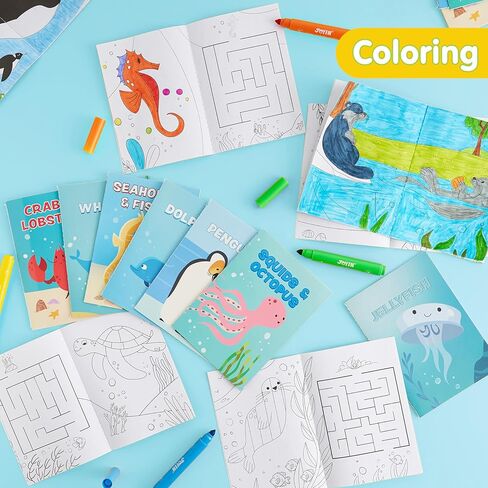 JOYIN 24Pcs Mix Coloring Books for Kids, Bulk Mini Coloring Activity Books for Party Favors Birthday Party Gifts, Classroom Goodie Bags Stuffers Boys Girls in Kuwait