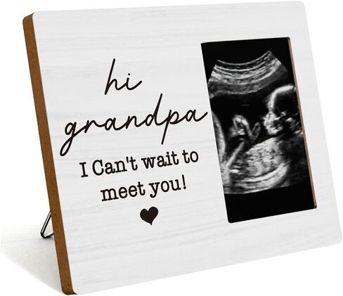 Hi Grandma and Grandpa Photo Ultrasound Frame Pregnancy Announcement for Grandparents Baby Announcement Reveal Idea Grandparents Family Pregnancy Announcement Gift 4 x 6 Inches in Kuwait