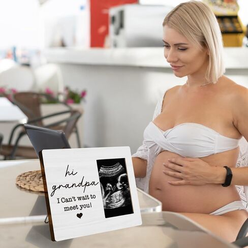 Hi Grandma and Grandpa Photo Ultrasound Frame Pregnancy Announcement for Grandparents Baby Announcement Reveal Idea Grandparents Family Pregnancy Announcement Gift 4 x 6 Inches in Kuwait