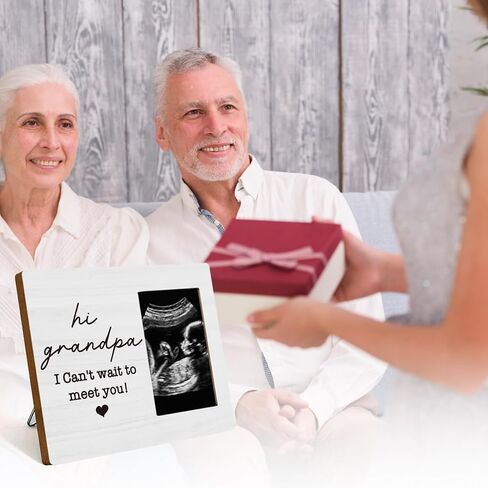 Hi Grandma and Grandpa Photo Ultrasound Frame Pregnancy Announcement for Grandparents Baby Announcement Reveal Idea Grandparents Family Pregnancy Announcement Gift 4 x 6 Inches in Kuwait