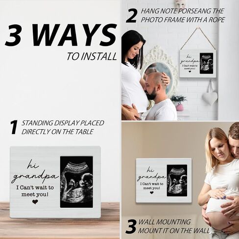 Hi Grandma and Grandpa Photo Ultrasound Frame Pregnancy Announcement for Grandparents Baby Announcement Reveal Idea Grandparents Family Pregnancy Announcement Gift 4 x 6 Inches in Kuwait